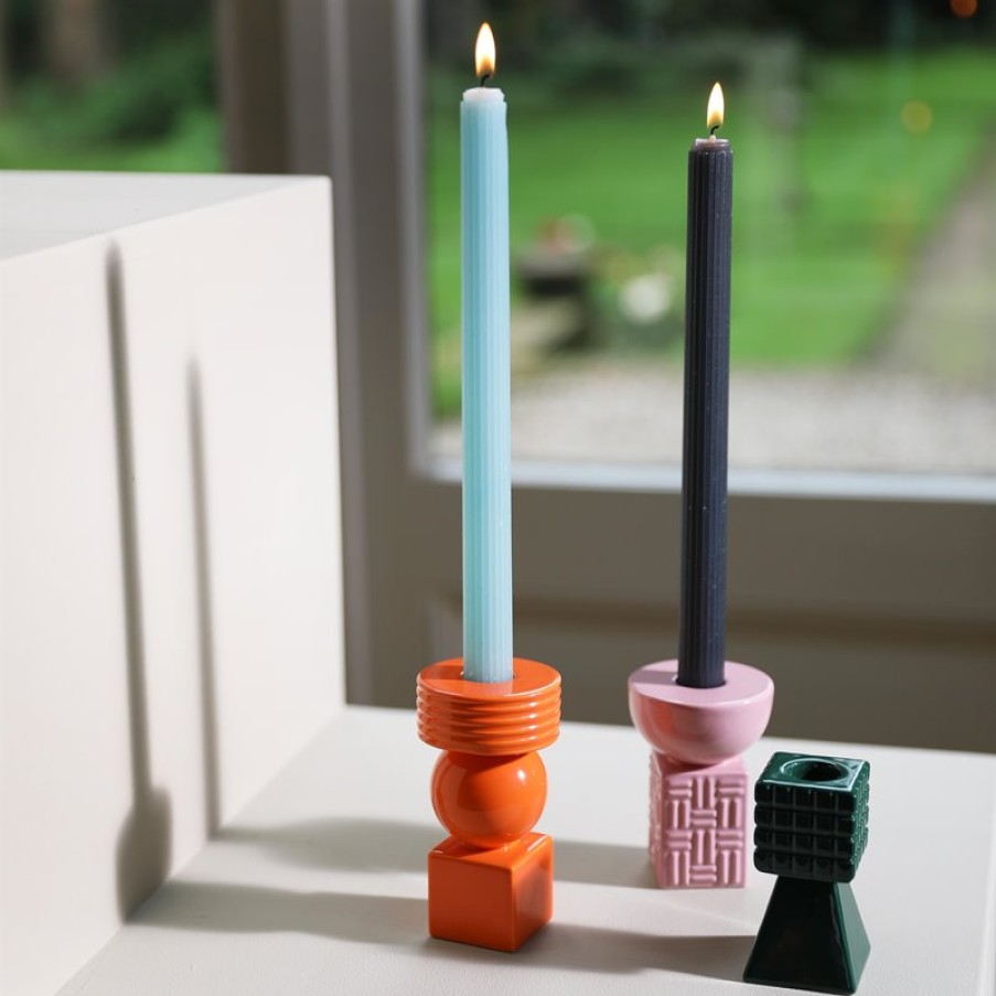 Candle Holders | &K Candle Holder Stack Green