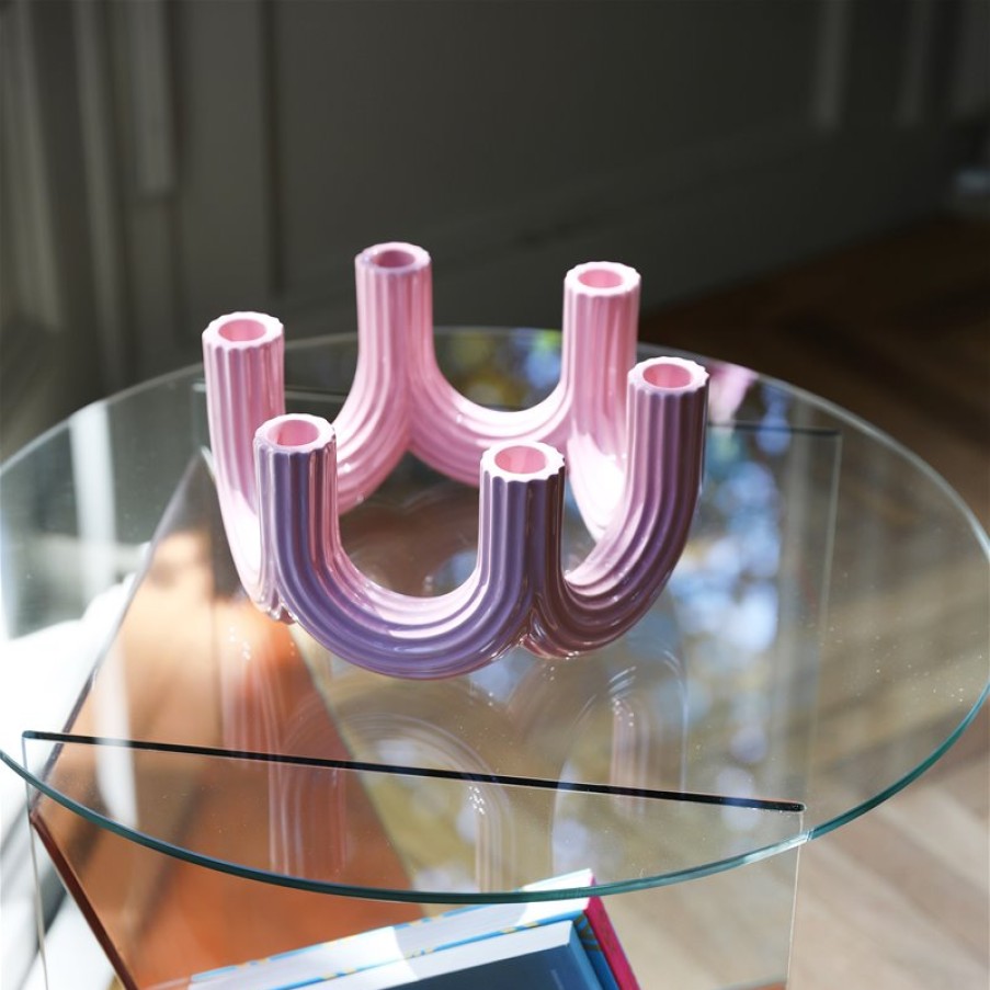 Candle Holders | &K Candle Holder Churros Pink